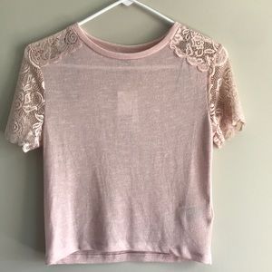 H&M small pink sweater